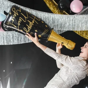 Balon Champagne Foliowy Butelka 39,5X98 Cm