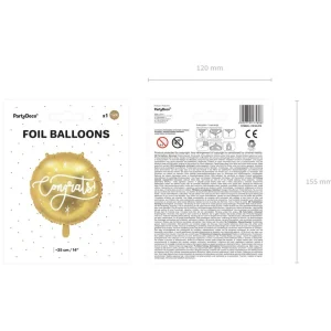 Balon Congrats Foliowy Blyszczacy Fi 35 Cm