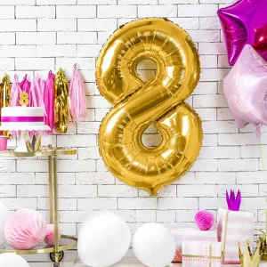 Balon Metal Foliowy Cyfra "8" 86 Cm