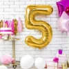 Balon Metal Foliowy Cyfra "5" 86 Cm