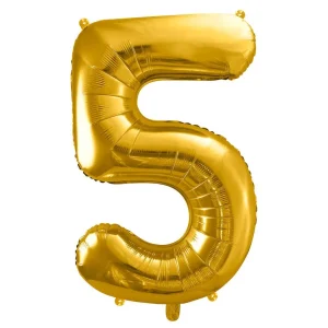 Balon Metal Foliowy Cyfra "5" 86 Cm