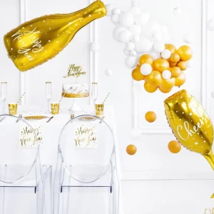 Balon New Year Metalizowany Butelka 32X82 Cm