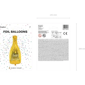 Balon New Year Metalizowany Butelka 32X82 Cm