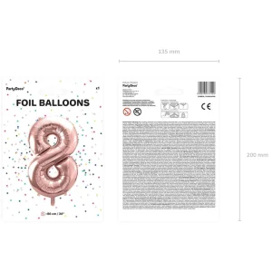 Balon Pink Metal Foliowy Cyfra