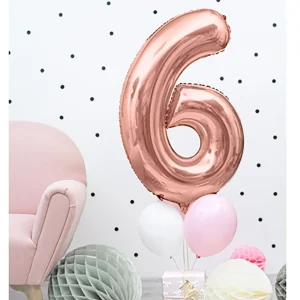 Balon Pink Metal Foliowy Cyfra