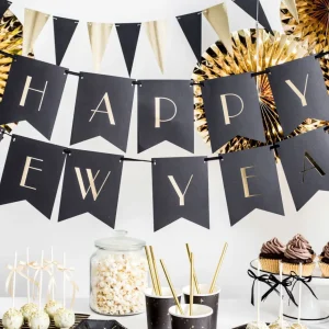 Baner New Year Ze Zlotym Napisem 2,5 M