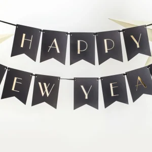 Baner New Year Ze Zlotym Napisem 2,5 M