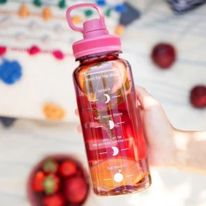 Butelka Lunare Z Miarka Rozowa 0,95 L