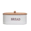Chlebak Conti Szary Z Drewniana Pokrywka 35X19X13 Cm