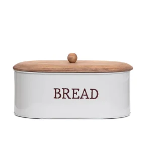 Chlebak Conti Szary Z Drewniana Pokrywka 35X19X13 Cm