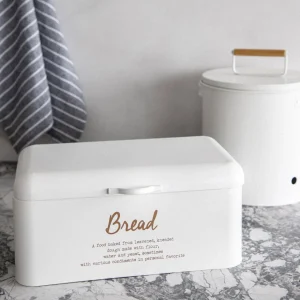 Chlebak Escille Metalowy Bialy 33X19X15 Cm