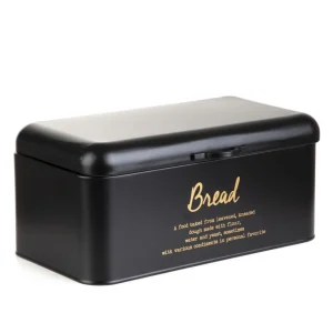 Chlebak Escille Metalowy Czarny 33X19X15 Cm