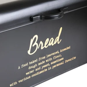 Chlebak Escille Metalowy Czarny 33X19X15 Cm