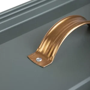 Chlebak Escille Metalowy Zielony 34X21X18 Cm