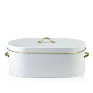 Chlebak Sandy White Ze Zlotymi Elementami 18X34 Cm