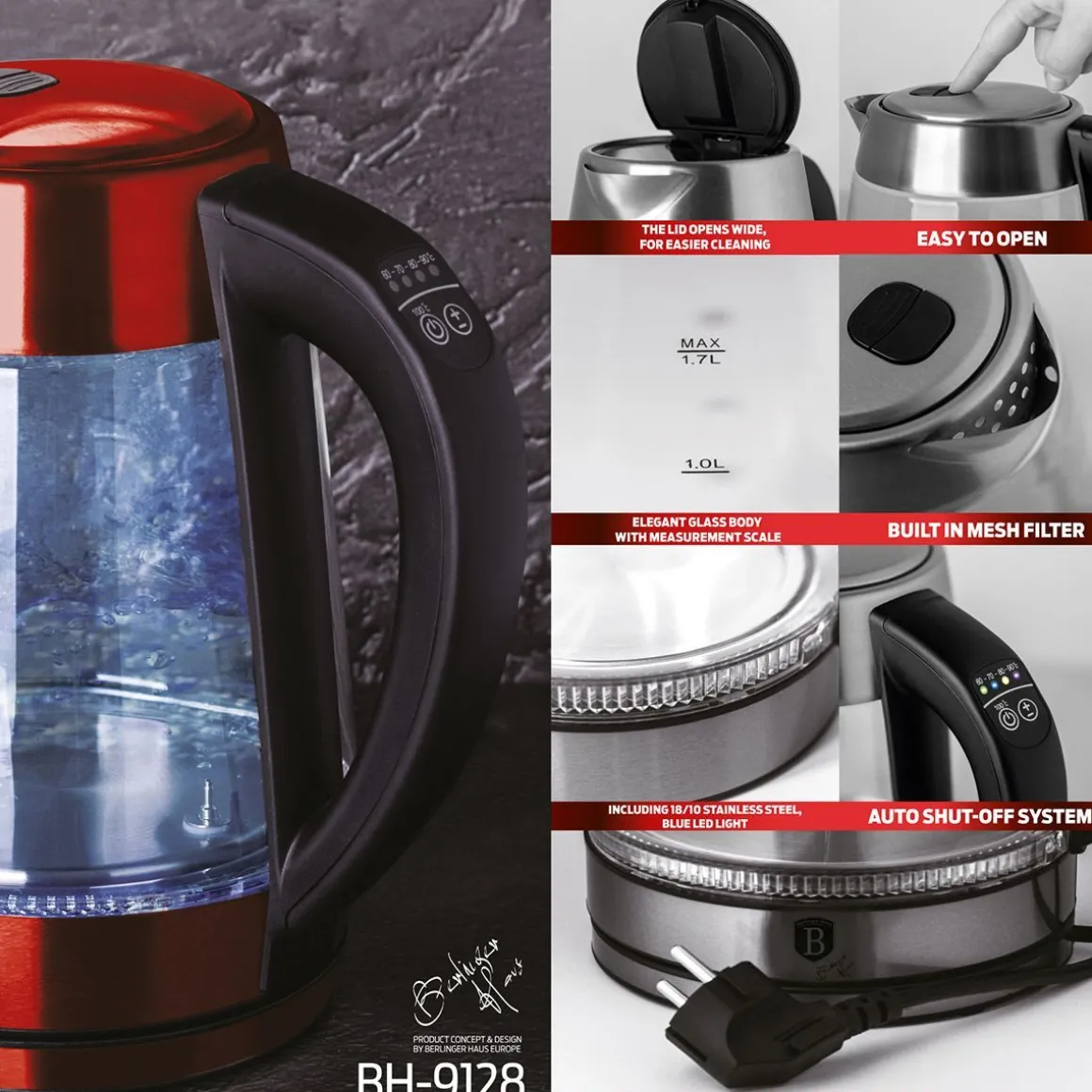 czajnik_elektryczny_burgu_3.webp Czajnik Elektryczny Burgundy Z Regulacja Temperatury 1,7 L