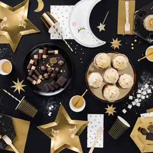 Dekoracja Stars Do Muffinek Zlote Gwiazdki 6 Szt. 11,5 Cm