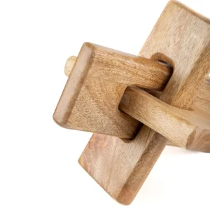 Dekoracja Stojaca Abbou Lancuch Z Drewna Mango 17X17 Cm