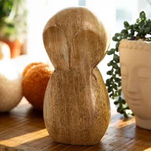 Dekoracja Stojaca Abbou Sowa Z Drewna Mango 8X5,5X19 Cm