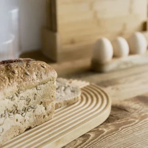 Deska Bambou Owalna Ze Zlobieniami 34,5X18,7Cm