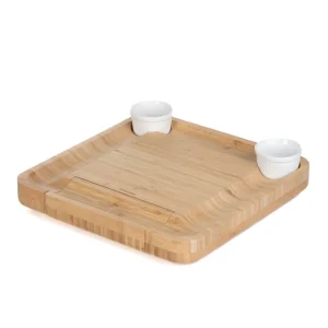 Deska Rumi Do Serwowania Z Miseczkami I Nozykami 33X33 Cm