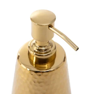 Dozownik Kerala Zloty Z Ozdobnymi Wytloczeniami 6X6X20 Cm