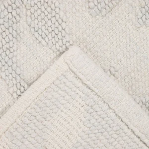 Dywanik Lazienkowy Chelli Zakardowy Bezowy W Listki 50X70Cm