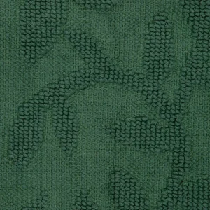 Dywanik Lazienkowy Chelli Zakardowy Zielony W Listki 50X70Cm