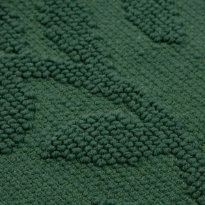 Dywanik Lazienkowy Chelli Zakardowy Zielony W Listki 50X70Cm