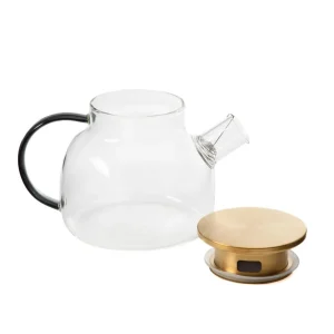 Dzbanek Kubbe Z Szarym Uchem I Zlotym Wieczkiem 1 L