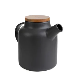 Dzbanek Poline Z Akacjowym Wieczkiem Czarny 1L