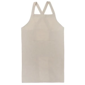 Fartuch Kuchenny Monez Crossback Domieszka Lnu Bezowy 100X90 Cm