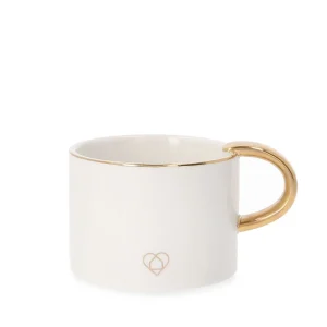 Filizanka Bomlo Biala Matowa Ze Spodkiem I Lyzeczka 0,2 L