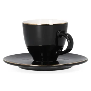 Filizanka Ellie Ze Spodkiem Czarna 0,09 L