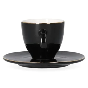 Filizanka Ellie Ze Spodkiem Czarna 0,09 L