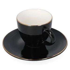 Filizanka Ellie Ze Spodkiem Czarna 0,09 L