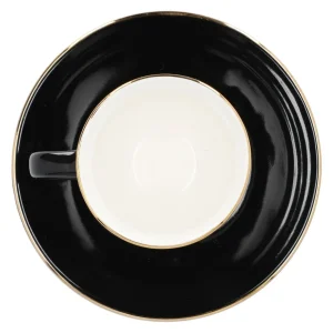 Filizanka Ellie Ze Spodkiem Czarna 0,09 L