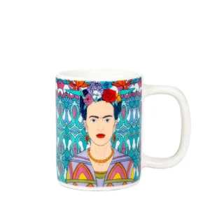 Filizanka Frida Kahlo Do Espresso Ze Spodkiem Turkusowa 0,08 L
