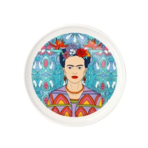 Filizanka Frida Kahlo Do Espresso Ze Spodkiem Turkusowa 0,08 L