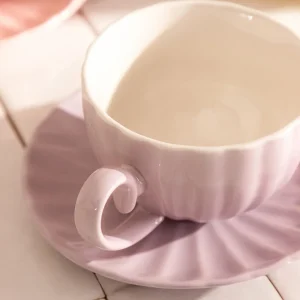 Filizanka Mina Ze Spodkiem Fioletowa 0,28 L