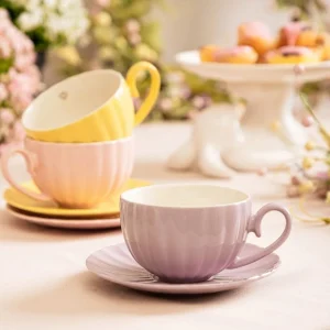 Filizanka Mina Ze Spodkiem Fioletowa 0,28 L