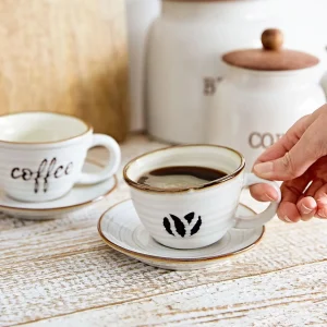 Filizanka Mosha Ze Spodkiem Z Ziarenkiem Kawy 0,1 L