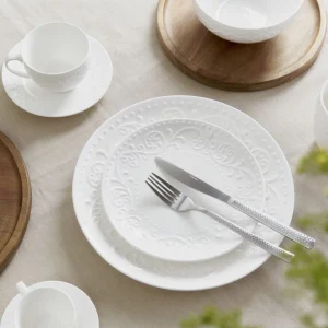 Filizanka Sylia Duza Biala Z Ornamentem 0,25 L