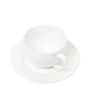 Filizanka Sylia Duza Biala Z Ornamentem 0,25 L