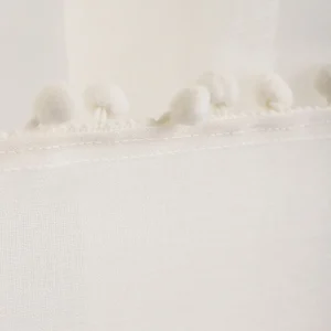 Firanka Adi Z Pomponikami Kremowa 140X250 Cm