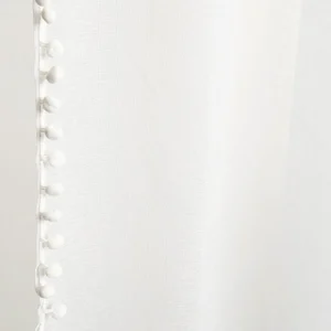 Firanka Adi Z Pomponikami Biala 140X250 Cm