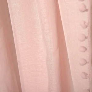 Firanka Adi Z Pomponikami Rozowa 140X250 Cm