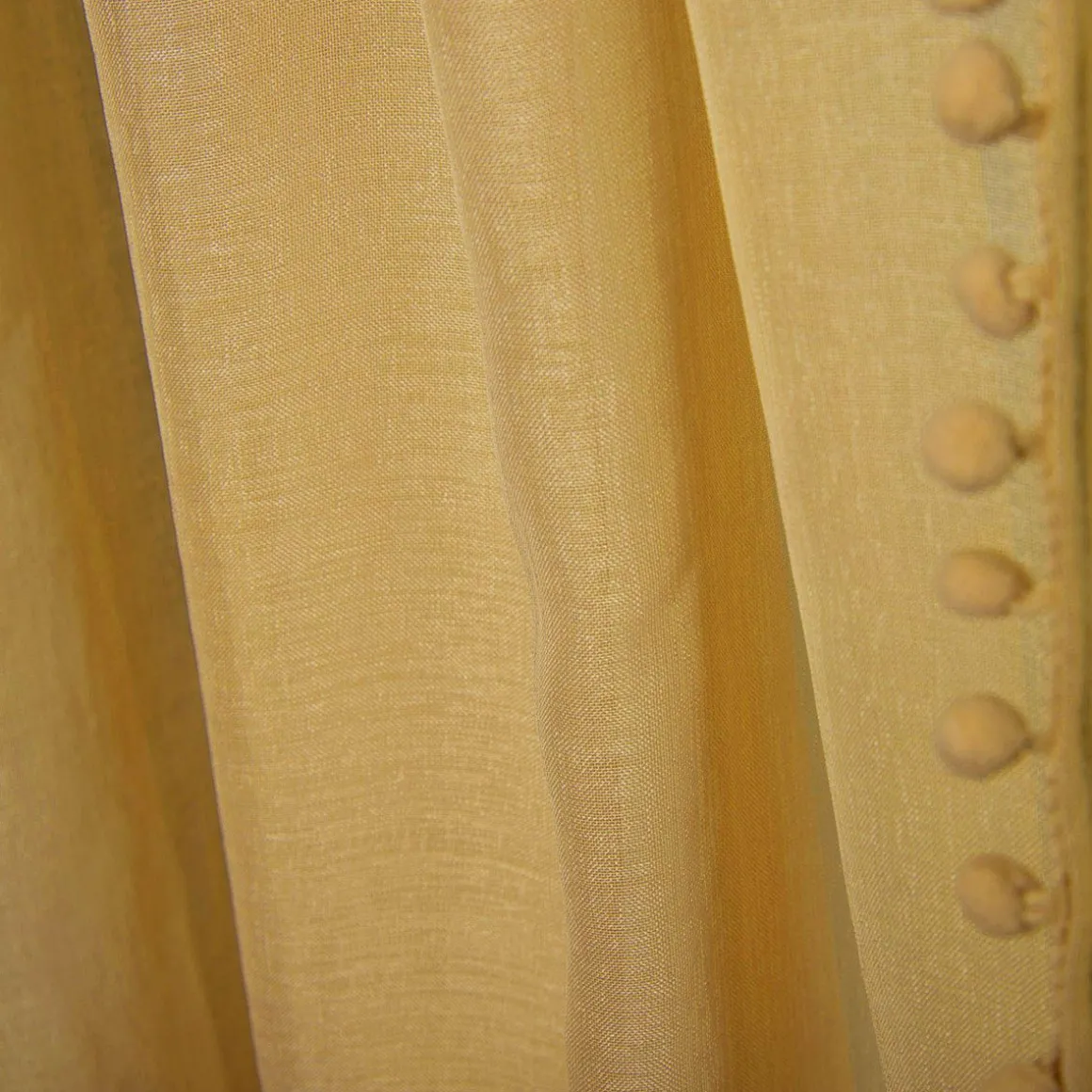 firanka_adi_z_pomponikami_4-4.webp Firanka Adi Z Pomponikami Musztardowa 140X250 Cm