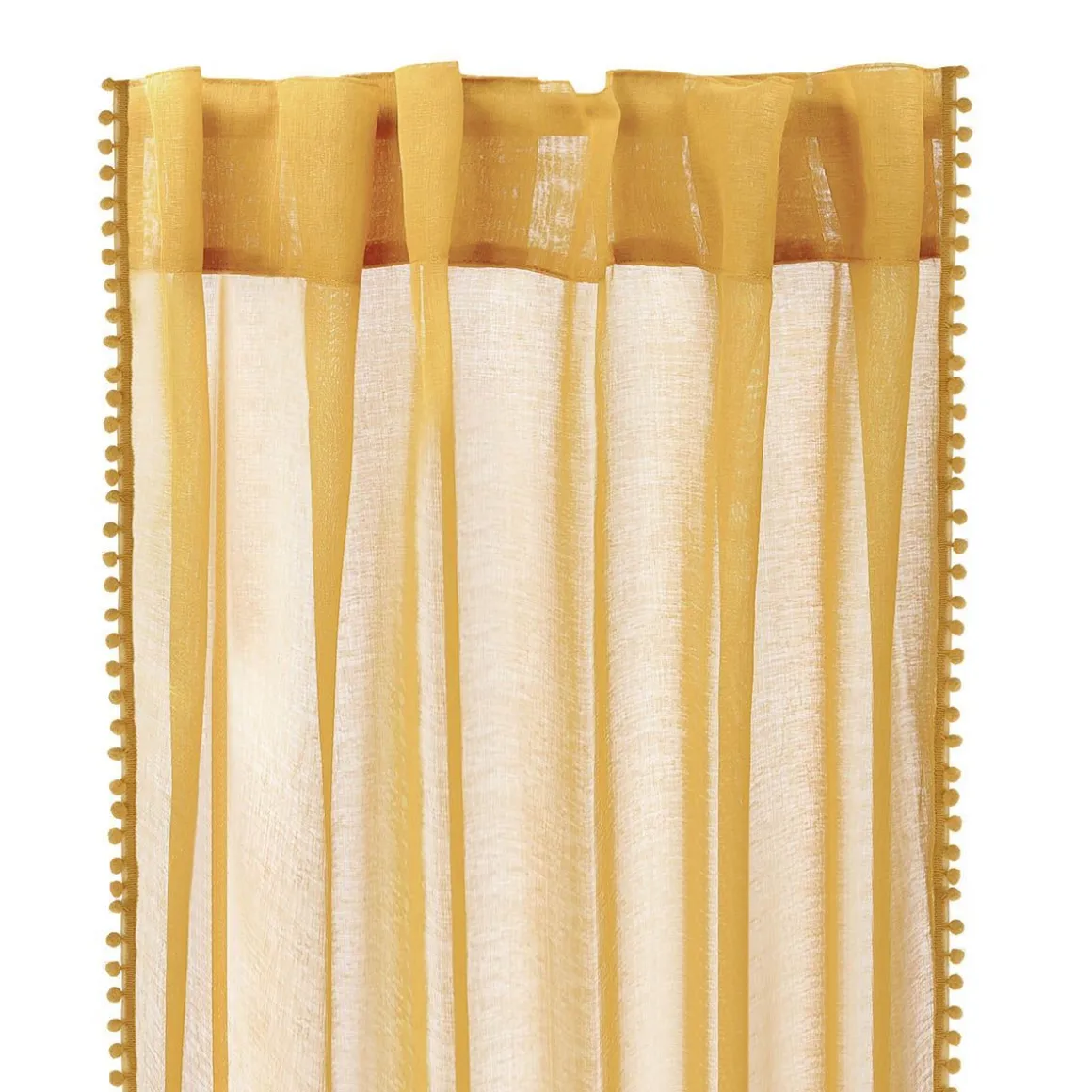 firanka_adi_z_pomponikami_6-3.webp Firanka Adi Z Pomponikami Musztardowa 140X250 Cm