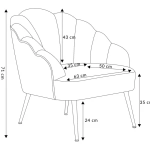 Fotel Ariel 65X71X76 Cm